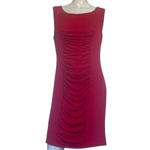 Calvin Klein Fited Red Midi Dress